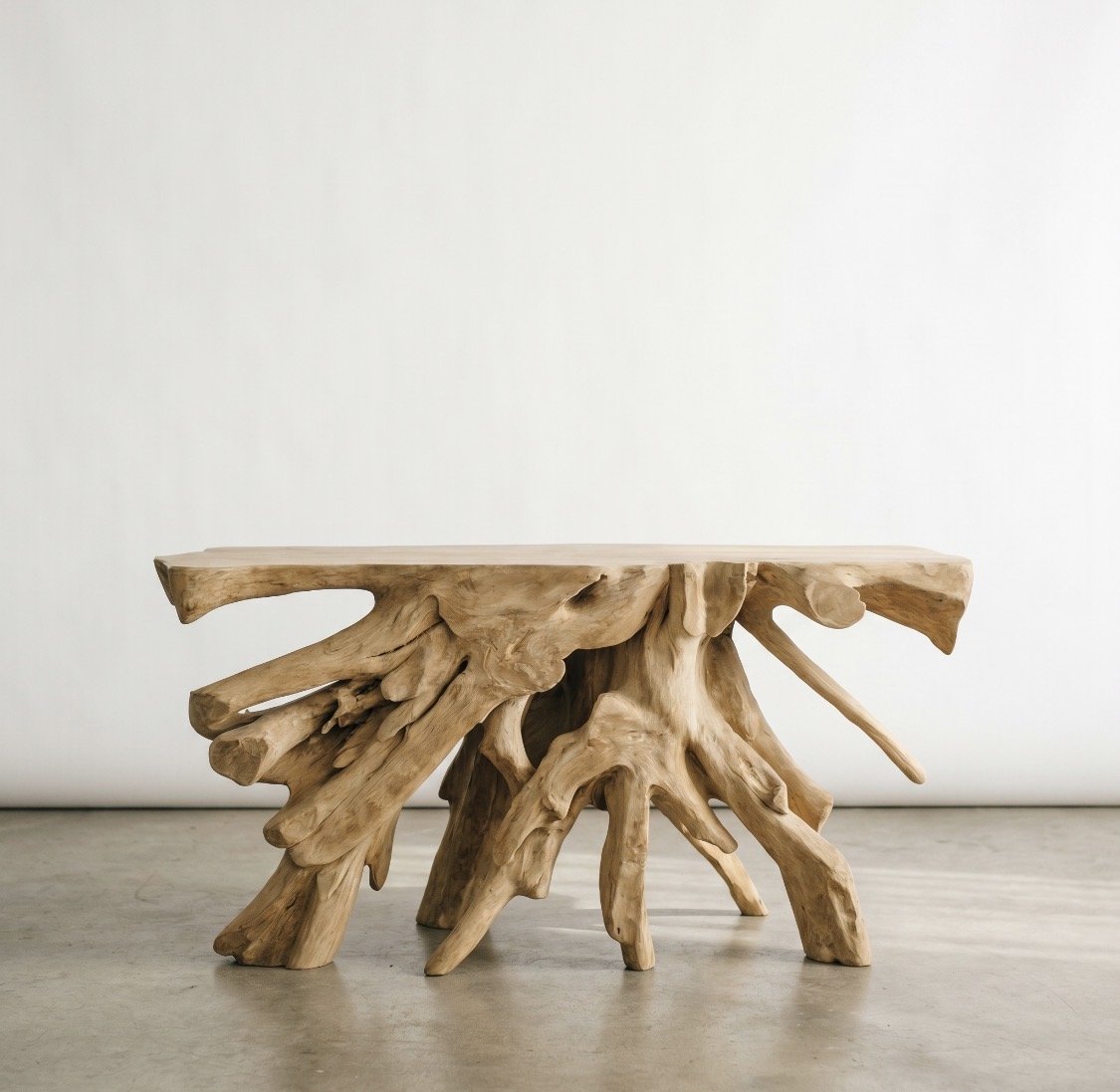 Teak root console